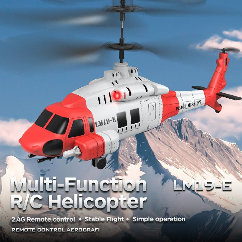 Lm19-E Black Hawk Helicopter With 3.5mm Cannon Three Altitude Speed Settings High And Low Speed Children's RC Toy