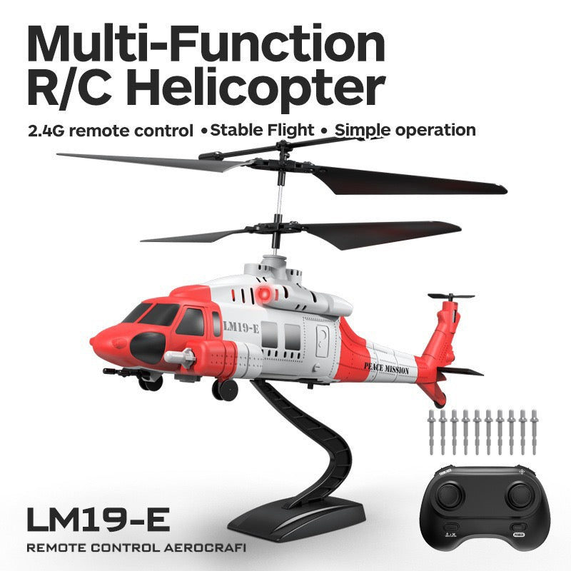 Lm19-E Black Hawk Helicopter With 3.5mm Cannon Three Altitude Speed Settings High And Low Speed Children's RC Toy