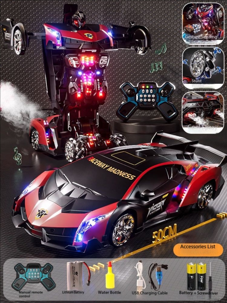 Children's Gesture-Sensing Transforming Drift Remote Control Car Racing Robot Boy Rechargeable Toy Car