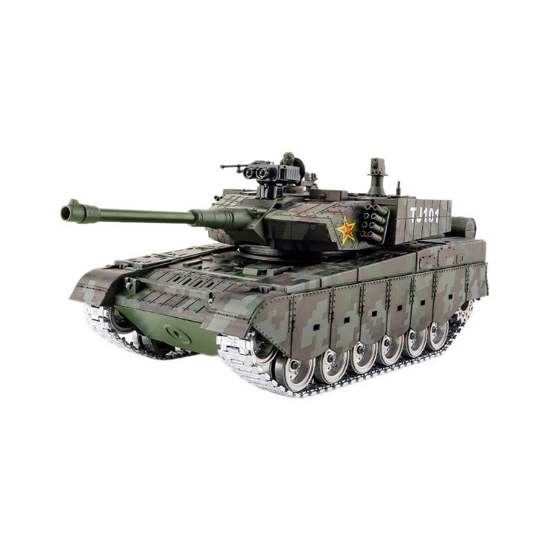Full-Scale Remote-Controlled Tank China's Type 99 Alloy Wheel Tracked Vehicle Firing Bullets and Emitting Smoke Tiger Remote-Controlled Tank