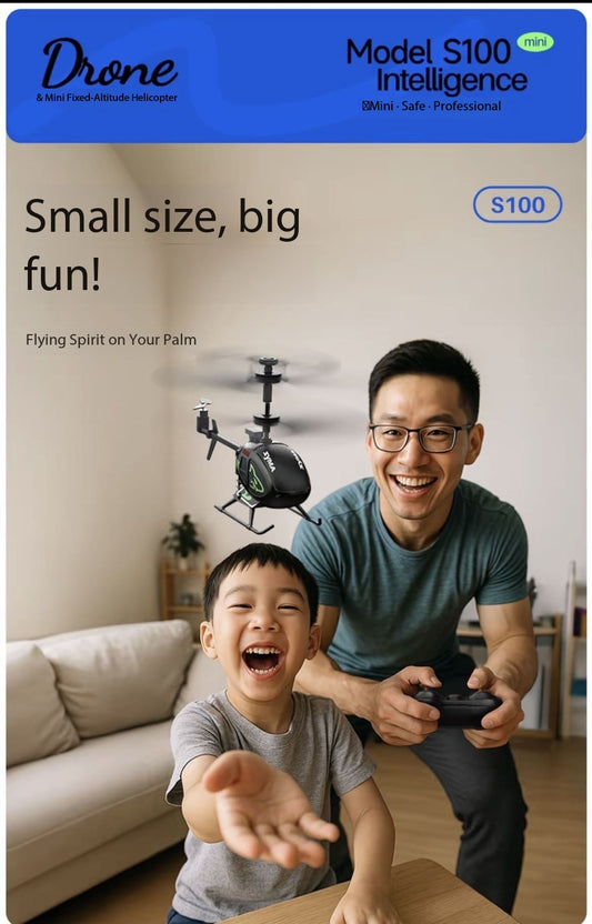 SYMA S100 Mini Remote Control Airplane/Helicopter Indoor Toy for Boys and Children