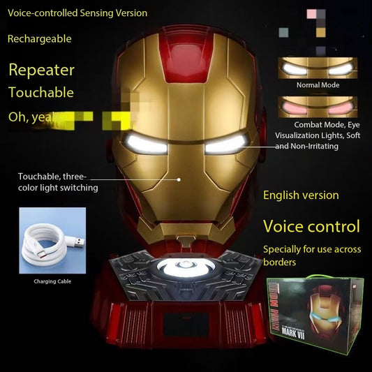 Little Steel Helmet Javi Voice-Controlled Light-Up Transforming Headgear Wearable Mask Toy