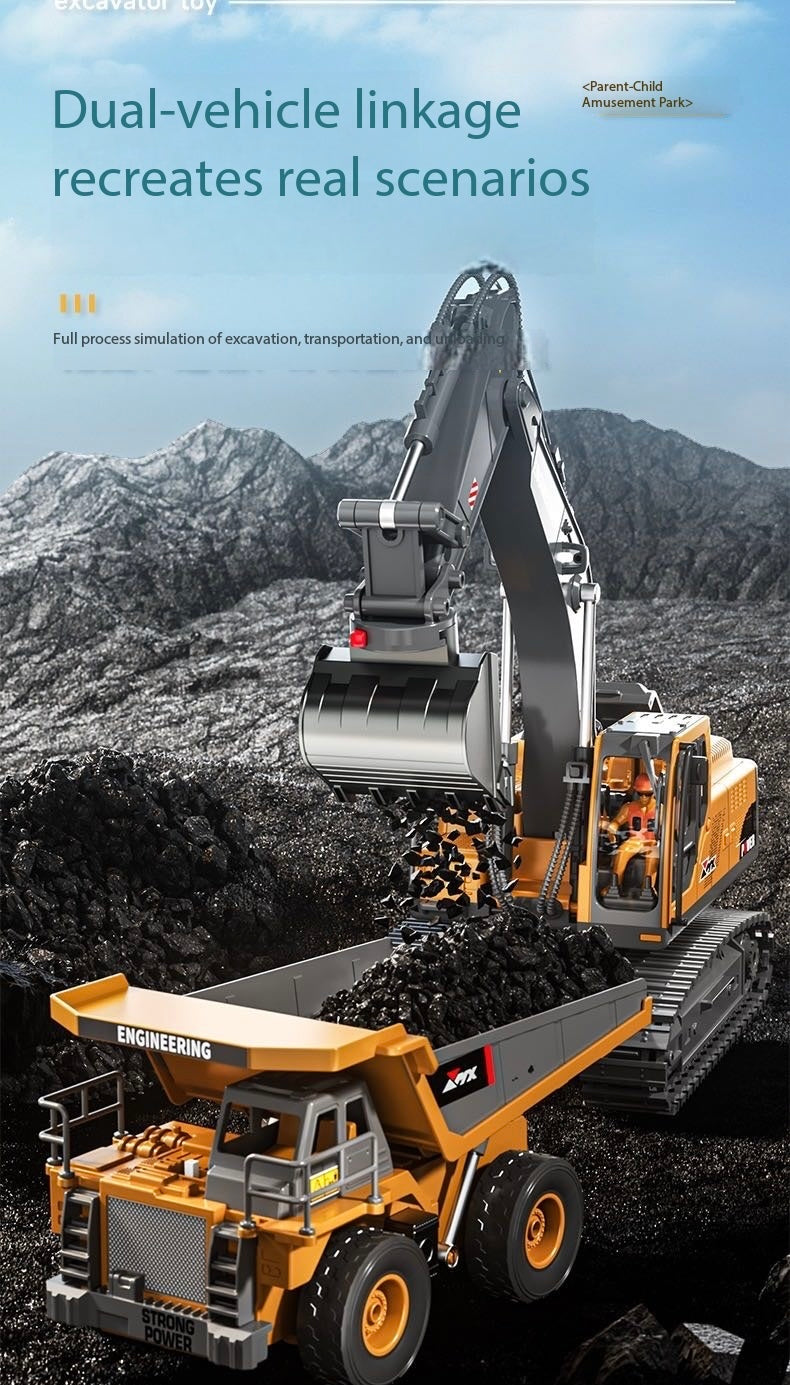Extra Large Alloy Children's Remote Control Excavator Toy Car Boy Simulation Electric Excavator Remote Control Car