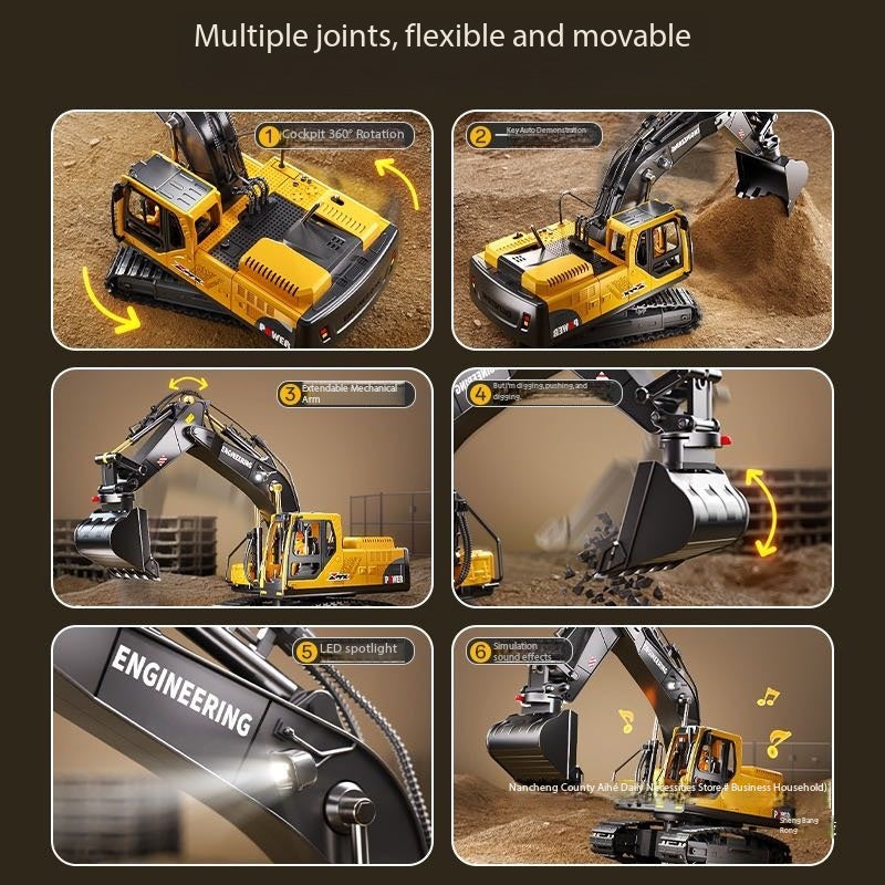 Extra Large Alloy Children's Remote Control Excavator Toy Car Boy Simulation Electric Excavator Remote Control Car