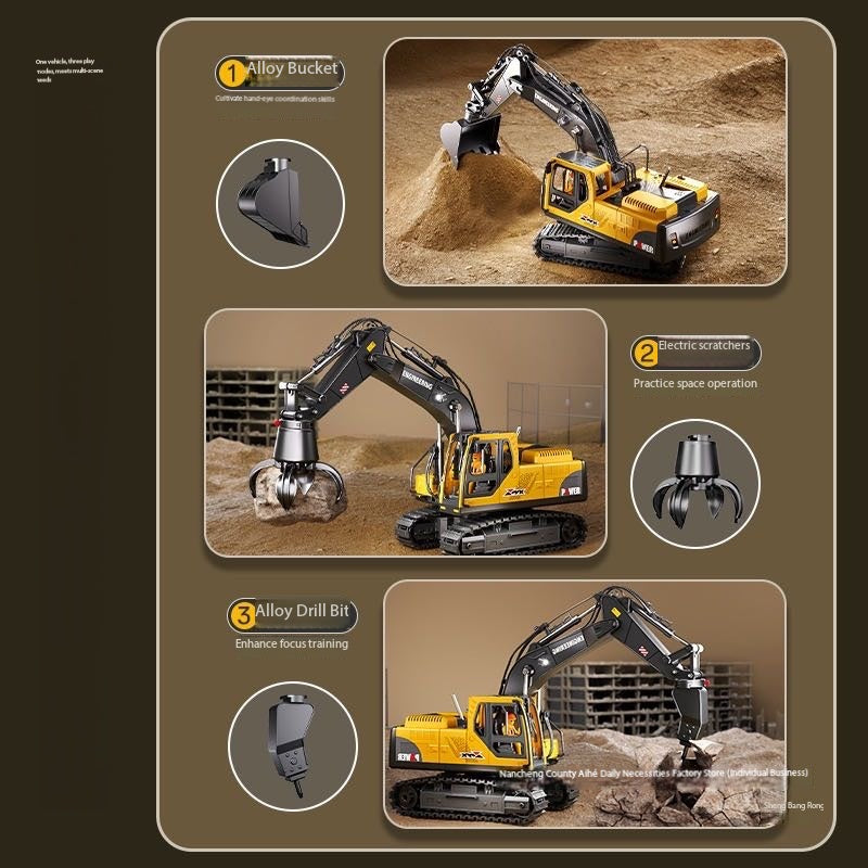 Extra Large Alloy Children's Remote Control Excavator Toy Car Boy Simulation Electric Excavator Remote Control Car
