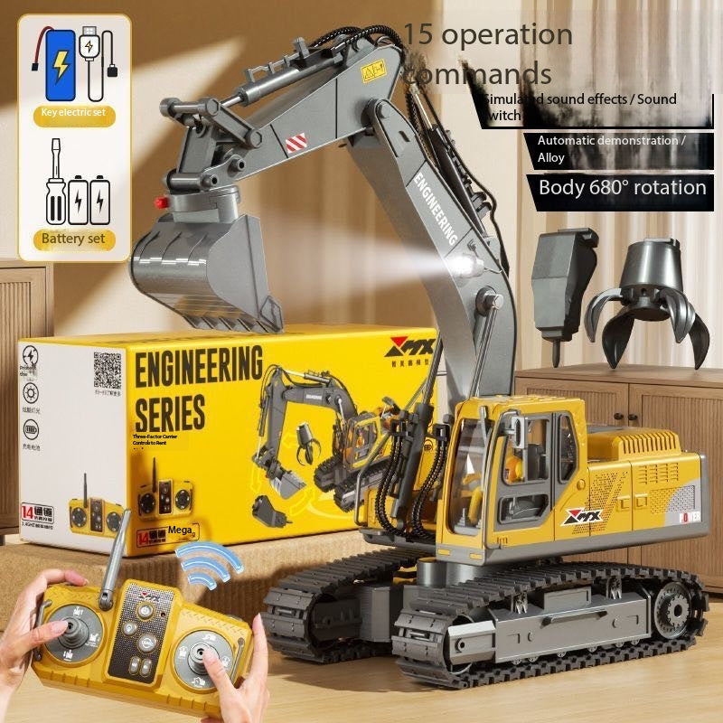 Extra Large Alloy Children's Remote Control Excavator Toy Car Boy Simulation Electric Excavator Remote Control Car