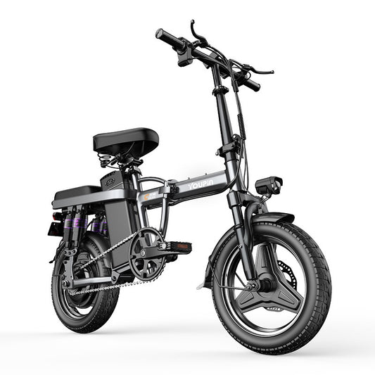 Electric Bicycle Small Folding Electric Bicycle Portable Electric Bicycle Lithium Battery-Powered Ride-Hailing Vehicle