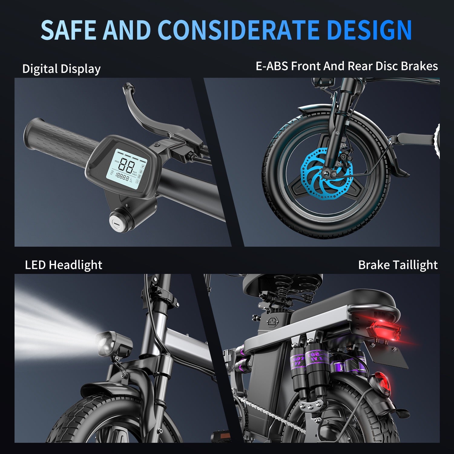 Electric Bicycle Small Folding Electric Bicycle Portable Electric Bicycle Lithium Battery-Powered Ride-Hailing Vehicle