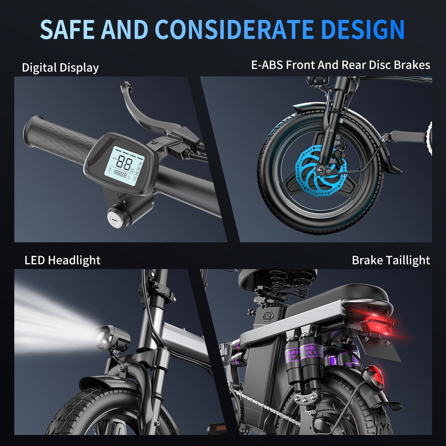 Electric Bicycle Small Folding Electric Bicycle Portable Electric Bicycle Lithium Battery-Powered Ride-Hailing Vehicle