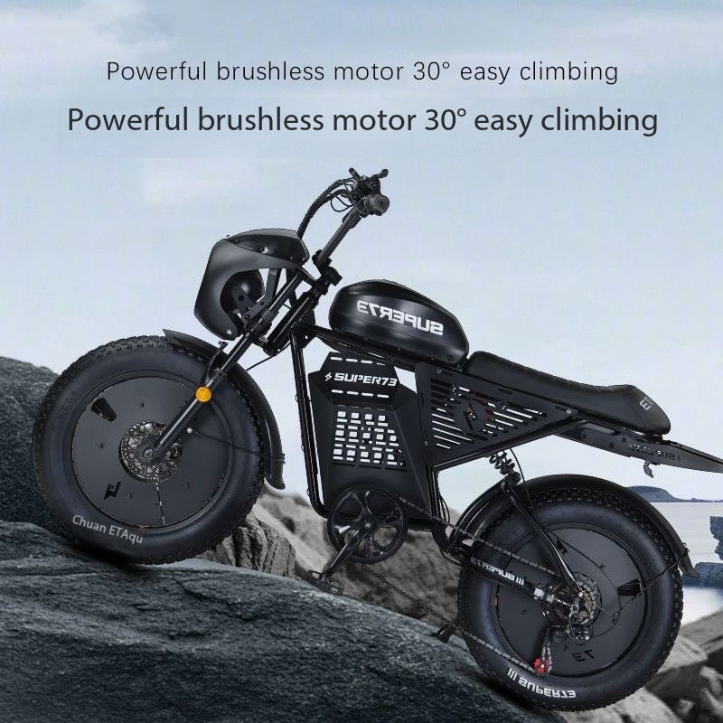 RX Black Warrior Snowmobile Wide Tire Off-Road Electric Bicycle Supports Modification