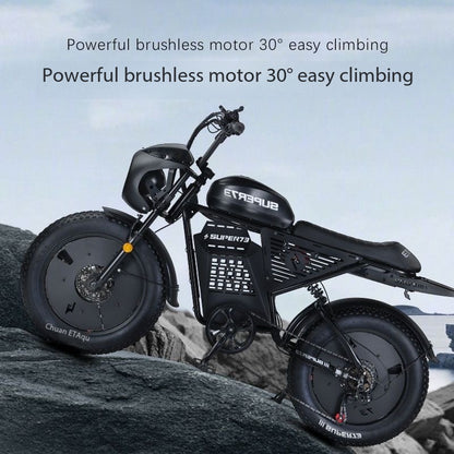 RX Black Warrior Snowmobile Wide Tire Off-Road Electric Bicycle Supports Modification